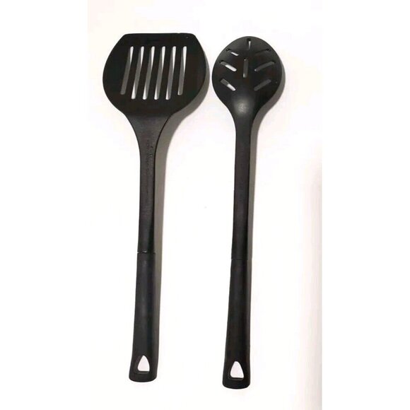 Calphalon Nylon Cooking Utensils Black Gray Set of 2 Heat Up To 400 Degrees - Picture 2 of 4